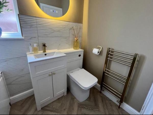 Empire trades bathroom vanity and towel radiator