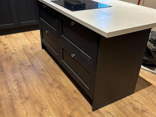 Empire trades dark kitchen island