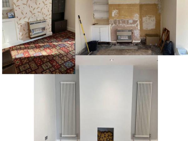 Empire trades living room renovation before and after