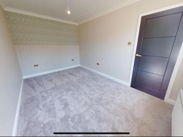 Empire trades renovated room carpet and door